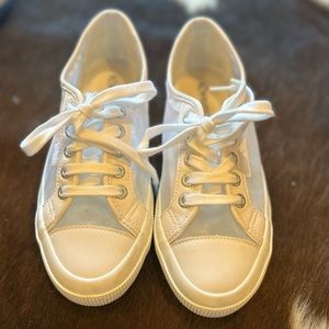 Superga white platform sneakers